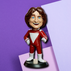 Custom Stylized Hero Miniature – Retro-Inspired 3D Printed Desk Statue