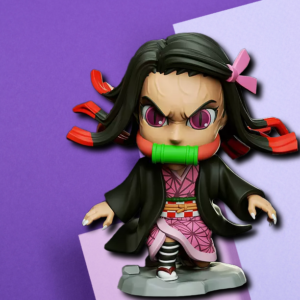 Nezuko Kamado Demon Form Chibi Figure - Demon Slayer Collectible Statue