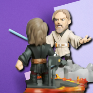 Obi-Wan vs. Anakin Mustafar Duel Desktop Statue | Star Wars Collectible Figure