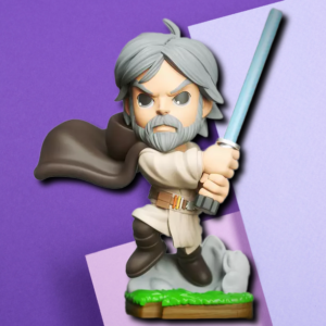 Chibi Luke Skywalker Jedi Master 3D Printed Desk Figure