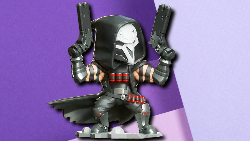 Overwatch Reaper Chibi Figure - Highly Detailed Gaming Desk Statue