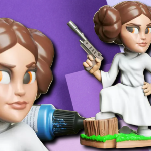Star Wars Princess Leia Chibi 3D Printable Miniature Figure - Fan Art Collectible