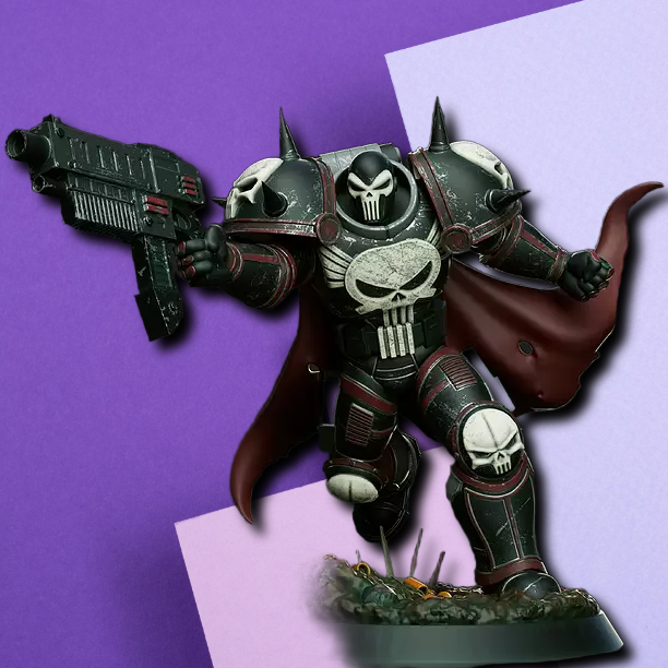 Punisher Space Marine Warrior 3D Printed Miniature Collectible