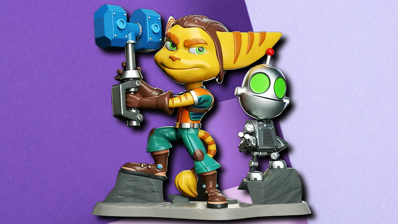 Ratchet & Clank Duo Statue – High-Quality 3D Printed Collectible Desk Figurine