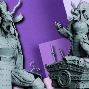 Samurai Venom Symbiote Miniature - Detailed 3D Printed Statue for Collectors