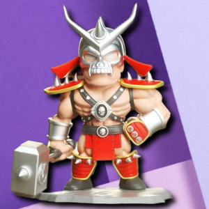 Chibi Barbarian Skull-Helmet Warrior 3D Printed Desk Statue