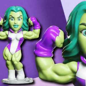 She-Hulk Stylized 3D Printed Desk Statue & Gaming Miniature