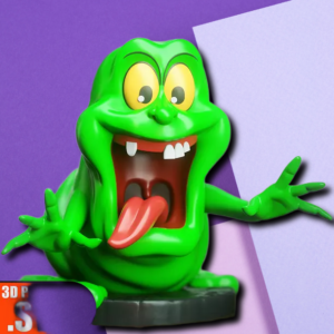 Slimer Ghostbusters 3D Printed Statue | Retro Sci-Fi Desk Decor & Collectible