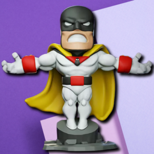 Space Ghost Collectible Figure – Retro Cartoon Desk Statue & Gaming Miniature