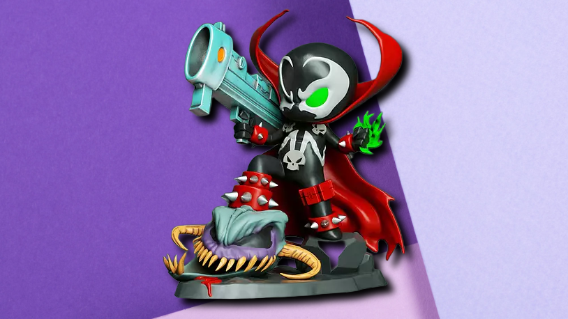 Chibi Spawn Collector Figurine - High-Detail Comic Hero Desk Statue