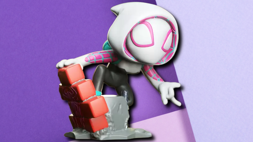 Spider-Gwen Ghost-Spider Premium 3D Printed Desk Statue & Gaming Miniature