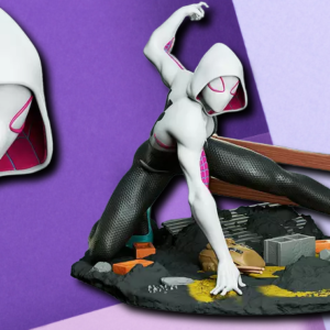 Spider-Gwen Ghost-Spider High-Detail 3D Printable Statue Model