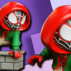 Miles Morales Chibi Spider-Man 3D Printed Statue – Stylized Superhero Collectible