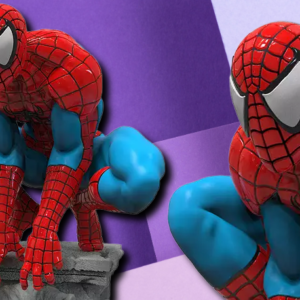 Spider-Man Crouching Hero Collectible Statue – Iconic Marvel Resin Figure