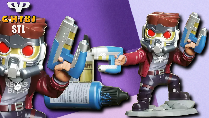 Chibi Star-Lord 3D Printable STL Model for Gaming & Desk Display