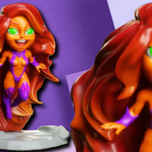 Starfire Chibi Fan Art Statue - Premium Hand-Painted DC Comics Collectible