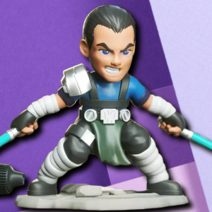 Chibi Jedi Knight Dual-Wielding Miniature | Custom Star Wars Desk Figurine