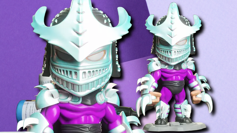 Super Shredder Chibi Figurine - Teenage Mutant Ninja Turtles 3D Printed Collectible