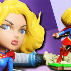 Supergirl Chibi 3D Print Model: Stylized DC Comics Statue STL