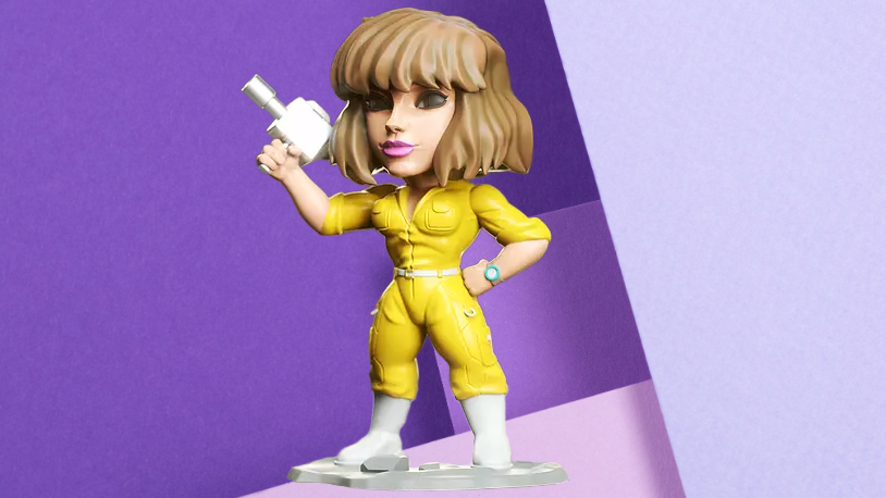 Action Heroine Chibi Statue - 3D Printed Collectible Figurine