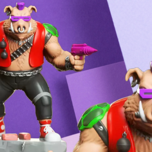Retro Mutant Pig Warthog 3D Printed Gaming Miniature - 80s Nostalgia Desk Decor
