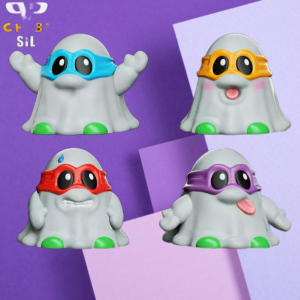 Chibi Ninja Turtle Ghost Figurines – Cute 3D Printed Desk Decor & Collectibles