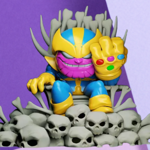 Thanos on Skull Throne 3D Printed Statue | Marvel Supervillain Desk Decor