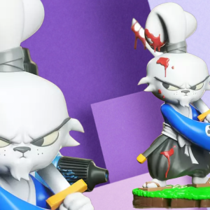 Samurai Rabbit Warrior 3D Printed Statue | Stylized Anime Gaming Figurine