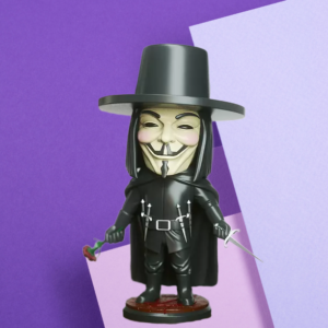 V for Vendetta Stylized Vinyl Collectible Figure | Premium Desk Display