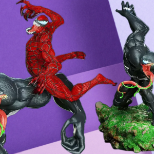Venom vs Carnage 3D Printed Diorama Statue - Marvel Symbiote Collector's Figure