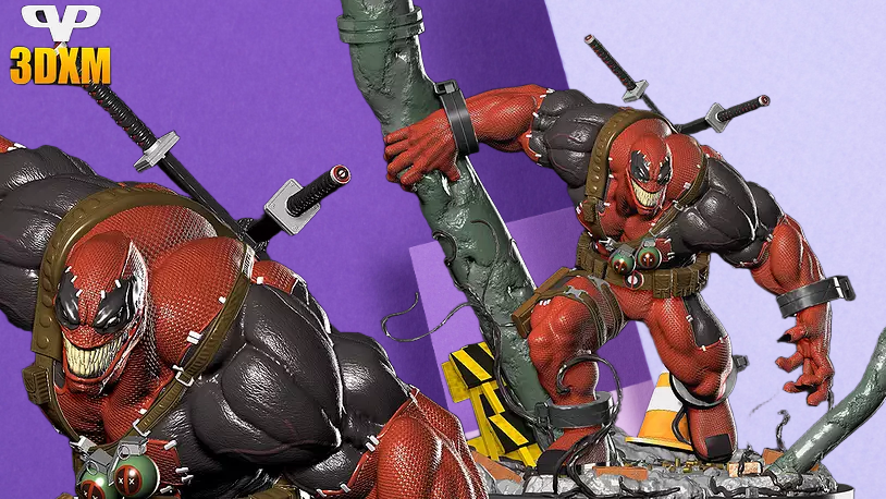 Venompool 3D Printed Statue – High-Detail Marvel Fan Art Collector's Figure