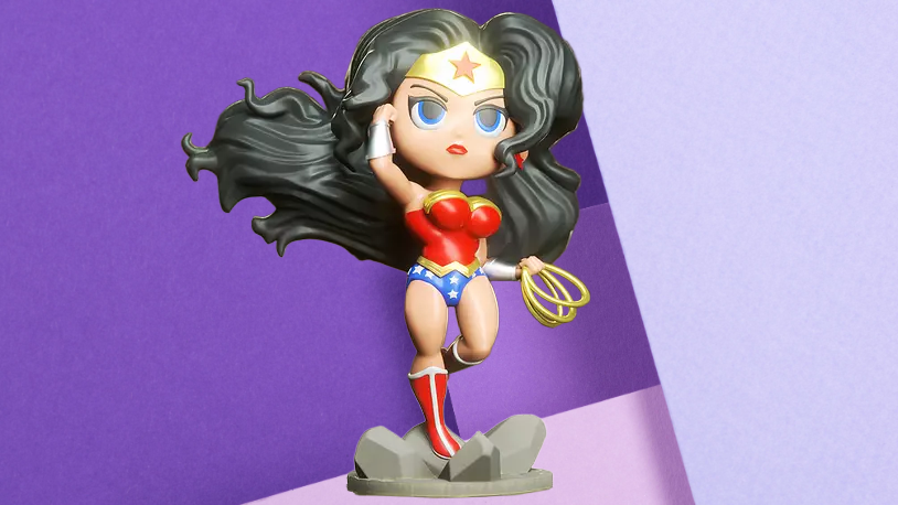 Chibi Wonder Woman Collectible Figurine - Premium 3D Printed Desk Decor