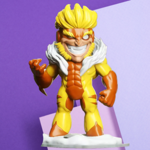 Sabretooth Chibi Stylized Collectible Figure – Premium 3D Printed Marvel Villain Desk Accessory