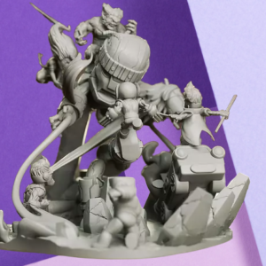 Uncanny X-Men vs. Sentinel 3D Printed Diorama | Premium Collectible Resin Statue