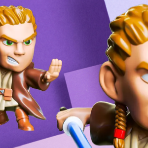 Chibi Jedi Knight 3D Printed Desk Statue & Gaming Miniature