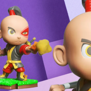Chibi Firebender Prince 3D Printed Statue – Stylized Anime Collector’s Desktop Figurine