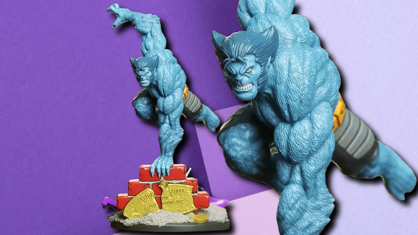 X-Men Beast 3D Printed Statue – High-Detail Marvel Superhero Collectible