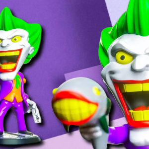 The Joker Stylized 3D Printed Figurine - DC Comics Villain Desk Statue & Collectible