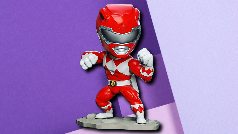 Red Power Ranger Chibi Desk Figurine - Custom 3D Printed Collectible
