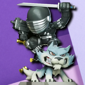 Snake Eyes and Timber Chibi Collectible Figure - G.I. Joe Inspired 3D Printed Statue
