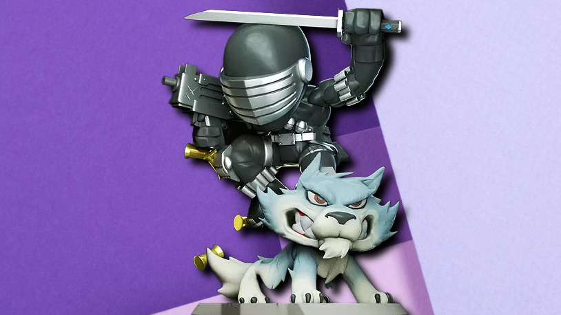 Snake Eyes and Timber Chibi Collectible Figure - G.I. Joe Inspired 3D Printed Statue