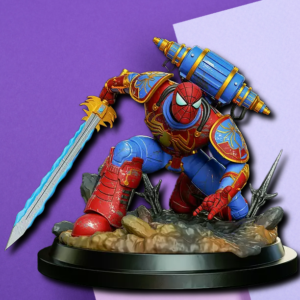 Armored Spider-Man Warrior Premium Resin Statue | Marvel Fan Art Collectible