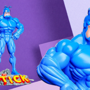 The Tick 3D Printed Statue – High-Detail Superhero Desk Showpiece