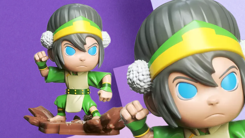 Toph Beifong Chibi 3D Printed Statue – Avatar: The Last Airbender Collector Figure