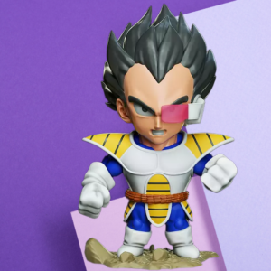 Dragon Ball Z Vegeta Chibi 3D Printed Statue – Saiyan Prince Collectible Figurine