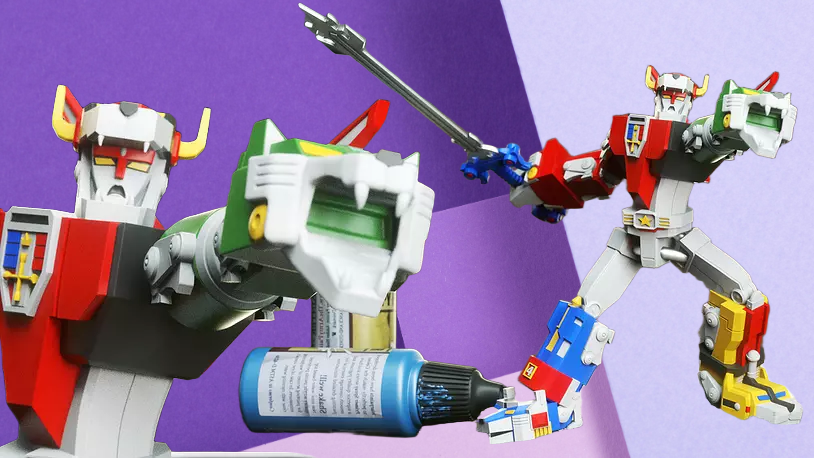 Voltron Defender of the Universe 3D Printed Statue & Desktop Collectible