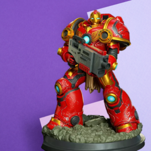 Iron Space Knight Fusion Miniature - Custom Sci-Fi Desk Showpiece & Gaming Figure
